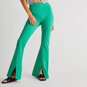 29. Free People Real Deal Slit Pant Green NWOT